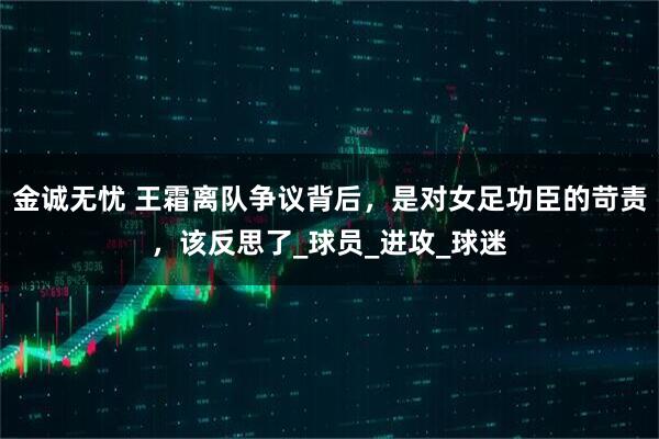 金诚无忧 王霜离队争议背后，是对女足功臣的苛责，该反思了_球员_进攻_球迷