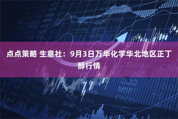 点点策略 生意社：9月3日万华化学华北地区正丁醇行情