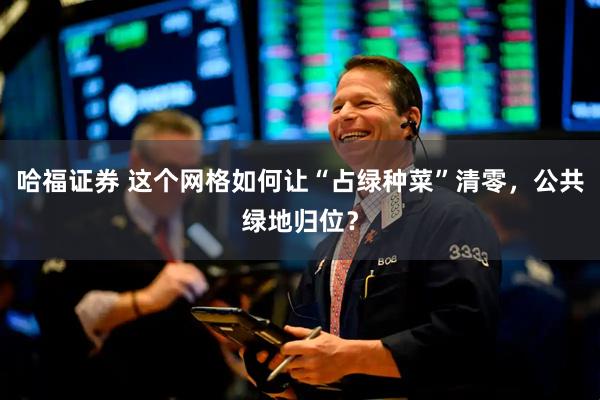 哈福证券 这个网格如何让“占绿种菜”清零，公共绿地归位？